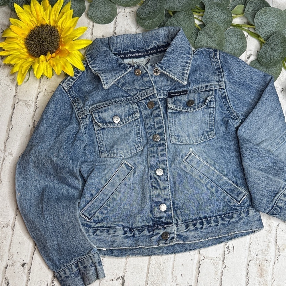 Calvin Klein Kids Vintage Wash Denim Jacket M 5
